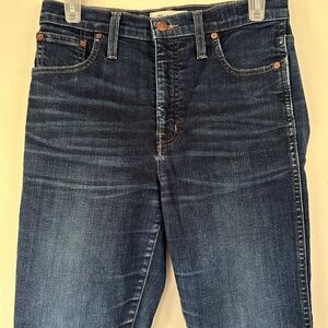 ❄High Riser Skinny Fray Crop Jeans